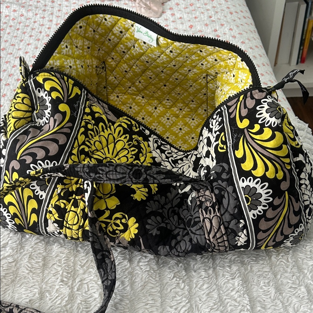 Vera Bradley Black and Yellow Women's travel Bag